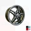 LLANTAS ARO 14 MODELO G-UC-M STAR 4 EN 100 Y 4 EN 114 C/LOGO ET35 JUEGO   GRIS
