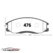 PASTILLA FRENO HYUNDAI H1 2.5 05-08 | ACTYON SPORT 06-17 GTX - Imagen 2