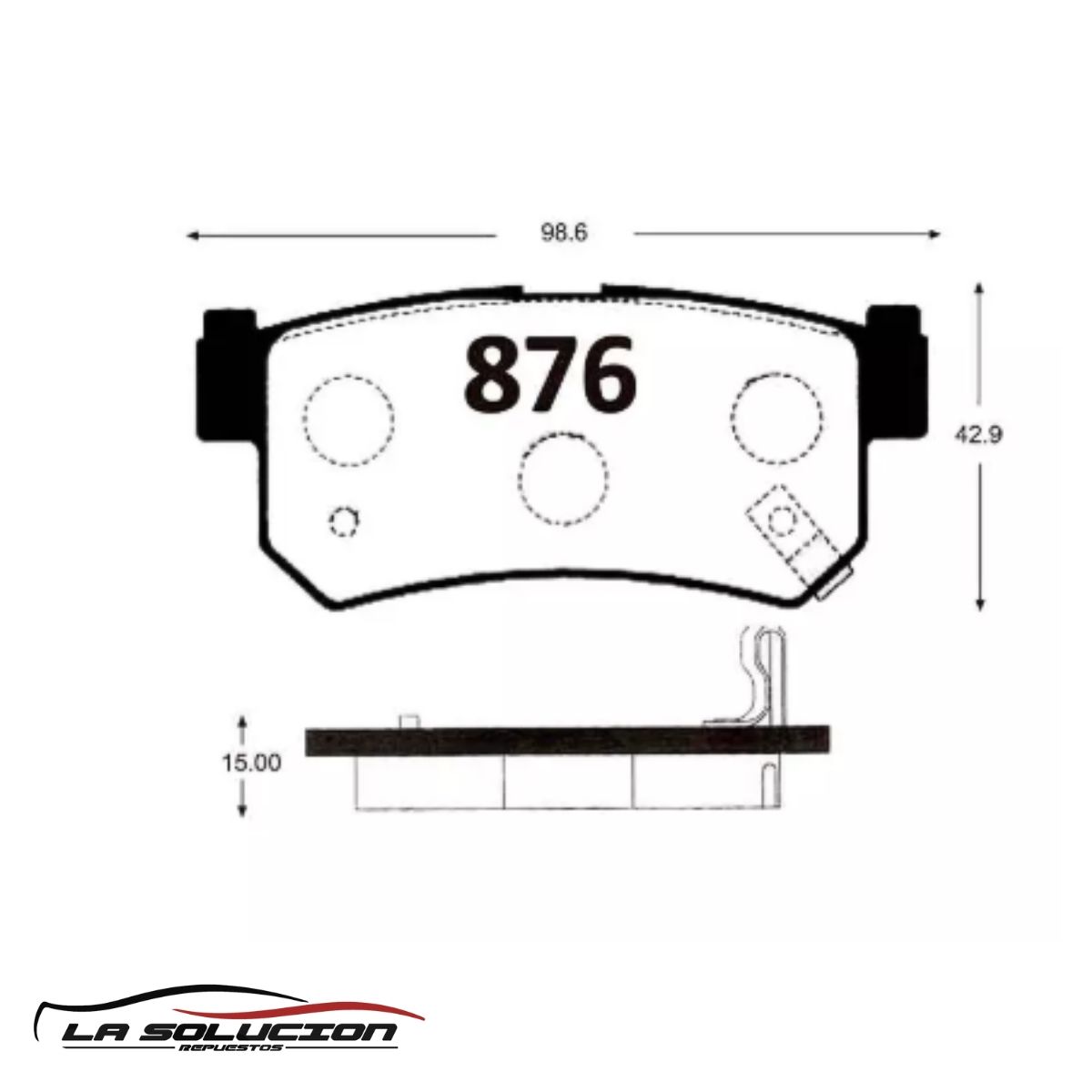 PASTILLA FRENO SSANGYONG ACTYON 2.0 07-17 | KORANDO TRASERAS GTX