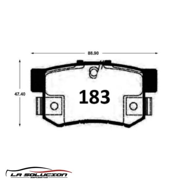 PASTILLA FRENO HONDA ACCORD 95-03 | CIVIC 2.0 07-10 | CRV 02-11 | HAVAL H6 TRASERAS GTX
