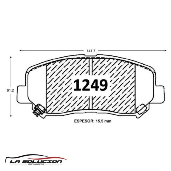 PASTILLA FRENO MAZDA CX5 12-18 GTX