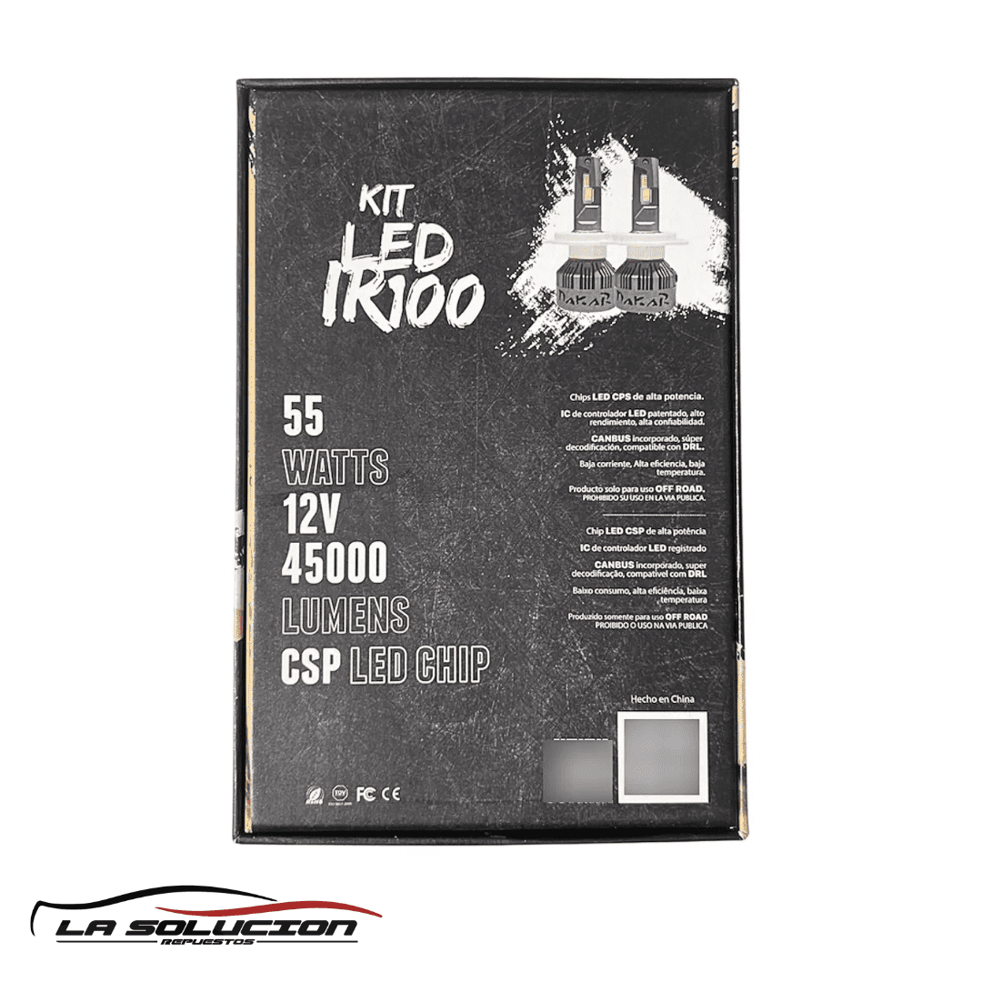 KIT LED H-4 IR100 45000 LUMENES DAKAR