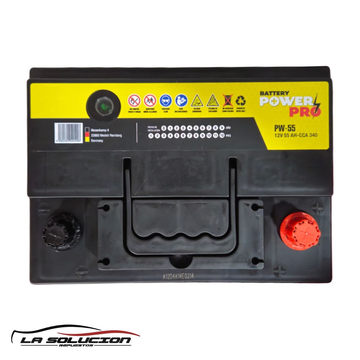 BATERIA 55 AMPERES POWER PRO RH (DESPACHO A COMUNAS SELECCIONADAS CON CARGO A CLIENTE)